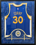 Stephen Curry Autographed Framed Authentic Golden State Warriors Jersey (Steiner)