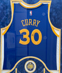 Stephen Curry Autographed Framed Authentic Golden State Warriors Jersey (Steiner)
