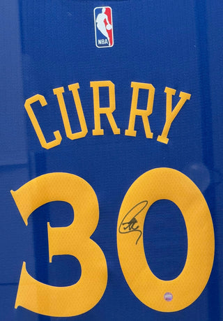 Stephen Curry Autographed Framed Authentic Golden State Warriors Jersey (Steiner)
