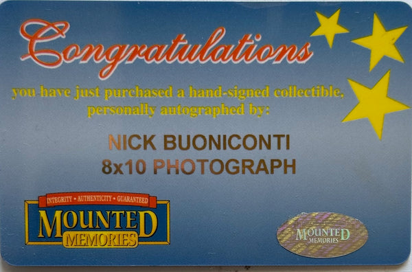 Nick Buoniconti Autographed Dolphins 8x10 Football Photo (Mounted Memories)