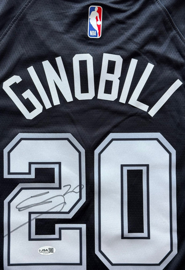 Manu Ginobili Autographed San Antonio Spurs Nike Authentic Jersey (JSA)