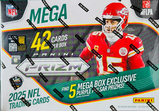2025 Panini Prizm Football Hobby Mega Box (5 Mega Box Exclusive Purple Pulsar Prizms)