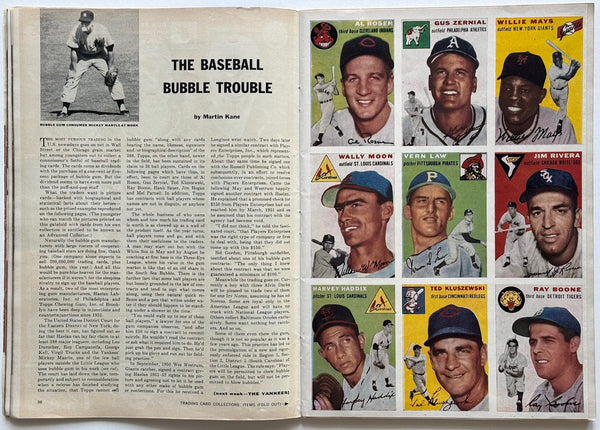 Sports Illustrated Aug 16, 1954 First Issue Complete w/Uncut Baseball Cards