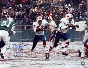 O.J. Simpson Autographed Buffalo Bills 16x20 Football Photo (PSA)