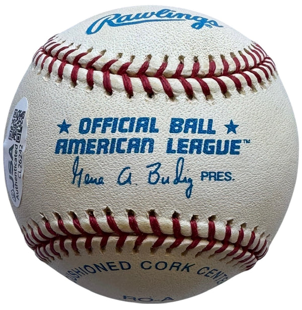 Jim Palmer Autographed Official American League Baseball (JSA)