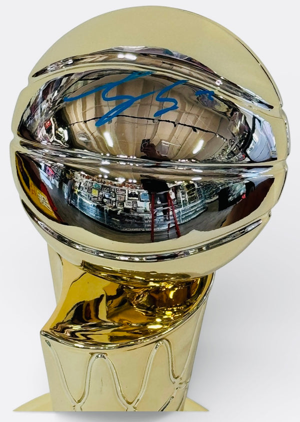 Shai Gilgeous-Alexander Autographed Replica NBA Finals Trophy (JSA)