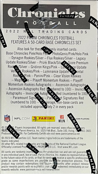 2022 Panini Chronicles Football 6-Pack Blaster Box