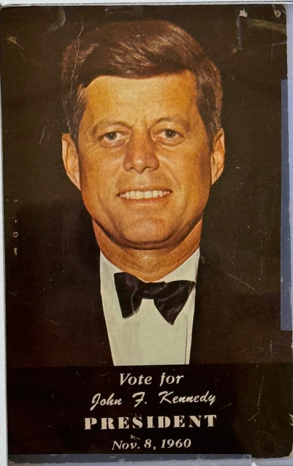 President John F Kennedy & Jacqueline Kennedy Signed Shelton Color Press Postcard (JSA)