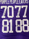 Purple People Eaters Autographed Custom Jersey Eller/ Marshall/ Larsen/Page (Beckett)