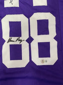 Purple People Eaters Autographed Custom Jersey Eller/ Marshall/ Larsen/Page (Beckett)
