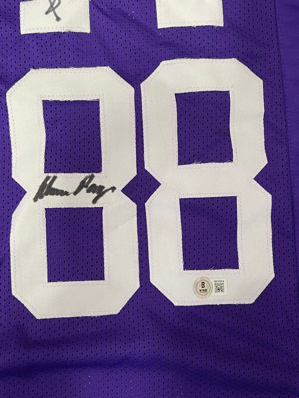 Purple People Eaters Autographed Custom Jersey Eller/ Marshall/ Larsen/Page (Beckett)