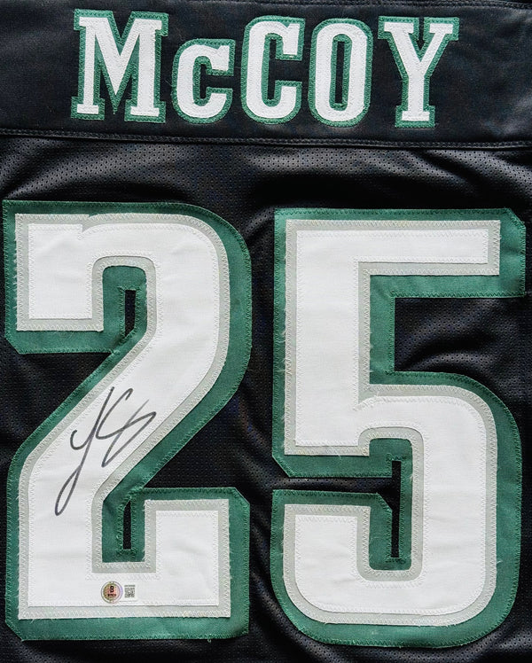 LeSean McCoy Autographed Philadelphia Eagles Custom Jersey (Beckett)