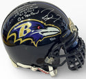 Ray Lewis Autographed Ravens Full Size Authentic Riddell Stat Helmet # 4/52 (JSA)