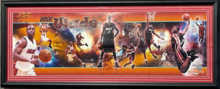 Dwyane Wade Autographed 18x40 Framed Basketball Photo