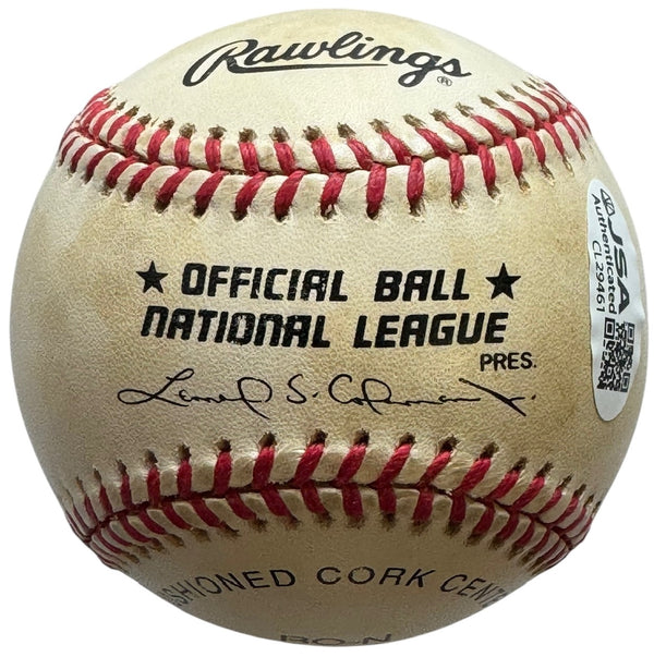 Barry Larkin Autographed Official National League Baseball (JSA)