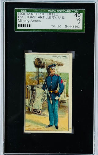 1909-13 Recruit Little Cigars T81 Coast Artillery U.S. Army SGC 3