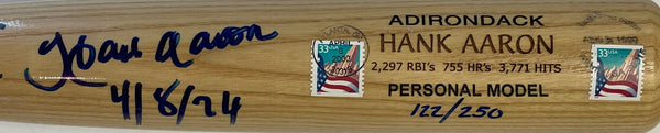 Hank Aaron Autographed Adirondack Bat #122/250 (JSA)