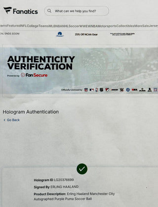 Erling Haaland Manchester City Autographed Authentic Club Logo Soccer Ball (Fanatics)