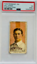 1909 T206 - Hal Chase - Piedmont Pink Portrait Tobacco Card PSA 1(MK)