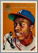 Hank Aaron autographed 1954 Topps Rookie Reprint Card (JSA)