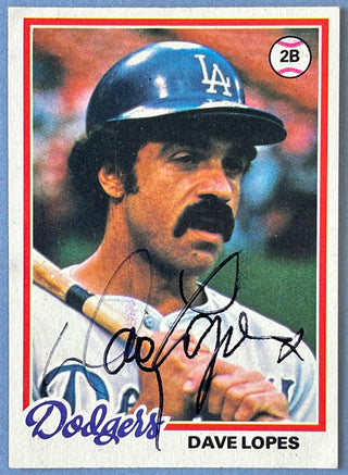 Dave Lopes Autographed 1978 Topps Card (JSA)
