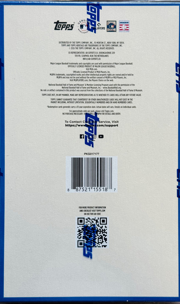 2026 Topps Heritage Baseball Hobby Box