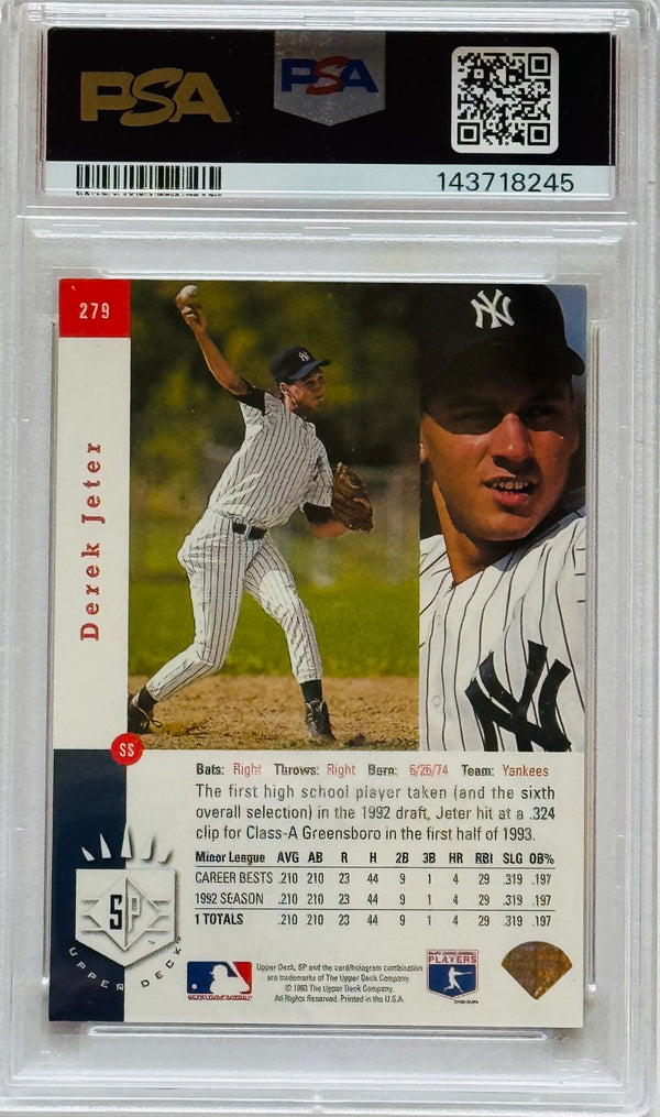 Derek Jeter 1993 Upper Deck Sp Rookie Card #279 (PSA EX 5)