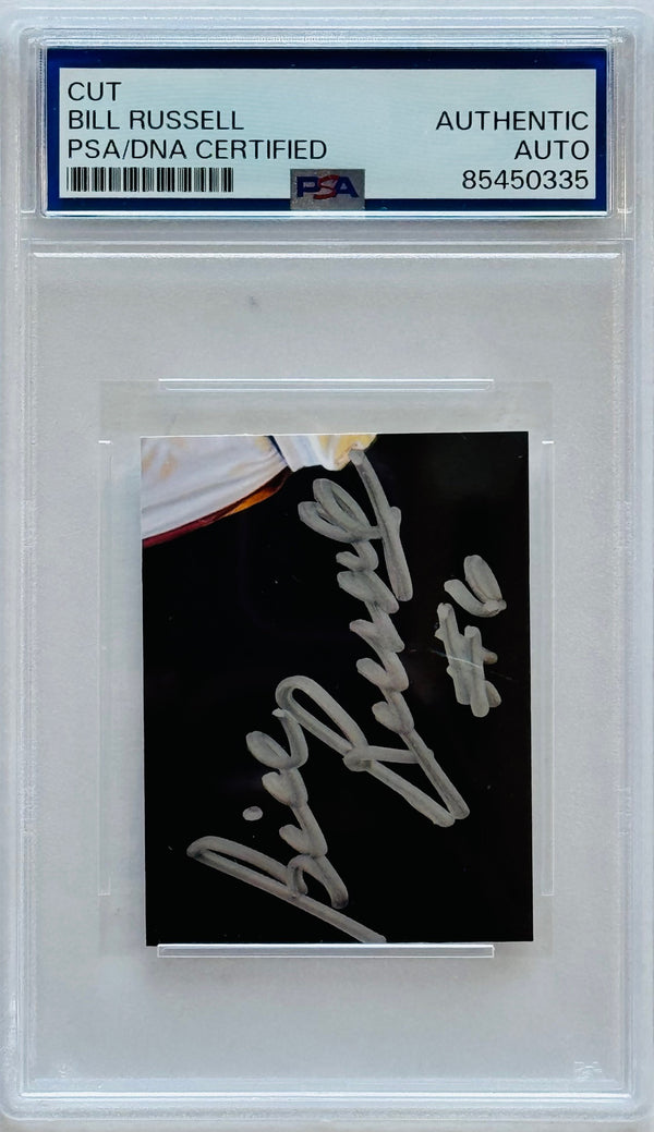 Bill Russell Autographed Cut Signature PSA Certified
