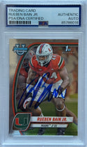 Rueben Bain Jr 2024 Bowman Chrome U Autographed Miami Hurricanes Card #57 (PSA)