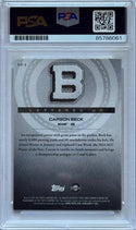 Carson Beck 2025 Bowman Chrome U Autographed Miami Hurricanes Card LU-1 (PSA)