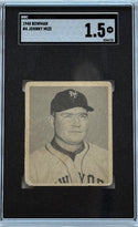 Johnny Mize 1948 Bowman Card #4 SGC 1.5