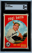 Yogi Berra 1959 Topps Card #180 SGC Graded 3