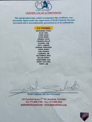 Cy Young Award Winners Autographed 16x20 Photo (MAB)