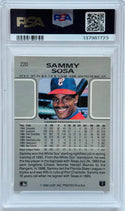 Sammy Sosa Autographed 1990 Leaf Rookie Card #220 PSA