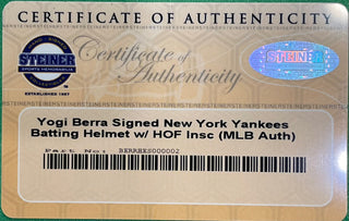 Yogi Berra Autographed New York Yankees Batting Helmet (Steiner & MLB)