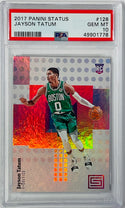 Jayson Tatum 2017-18 Panini Status #128 RC PSA GEM MT 10