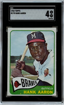 Hank Aaron 1965 Topps Card #170 (SGC) 4