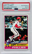 Mike Schmidt Autographed 1976 Topps PSA AUTO Authentic Card