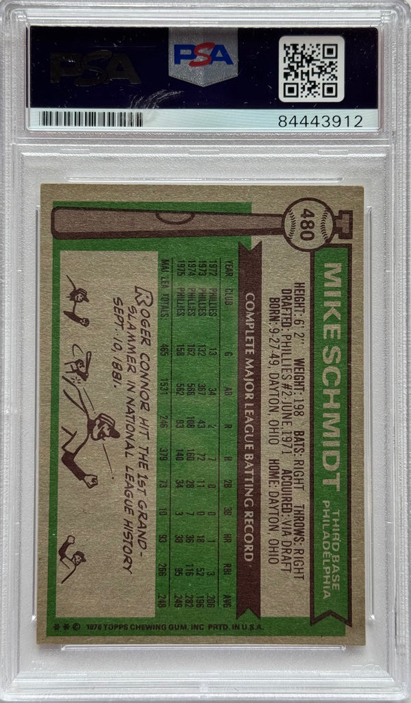 Mike Schmidt Autographed 1976 Topps PSA AUTO Authentic Card