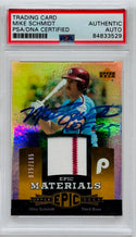Mike Schmidt 2006 Autographed Upper Deck Epic Materials Jersey Card #75/185 (PSA)