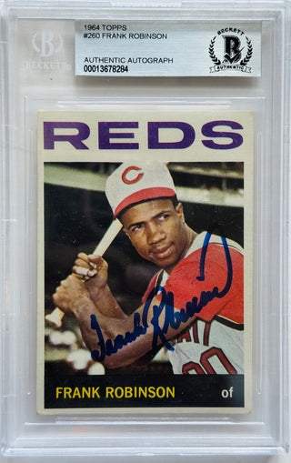 Frank Robinson Autographed 1964 Topps Card #260 (Beckett)