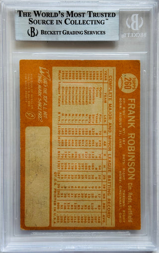 Frank Robinson Autographed 1964 Topps Card #260 (Beckett)