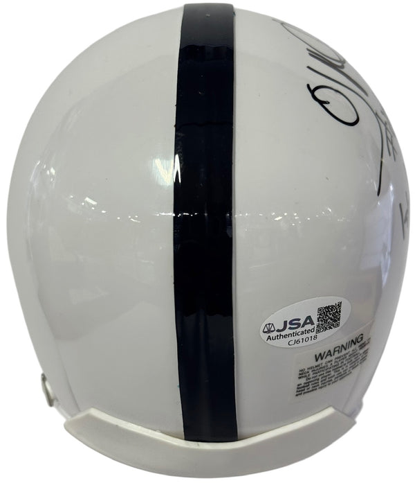 OJ McDuffie Autographed Penn State University Mini Helmet (JSA)