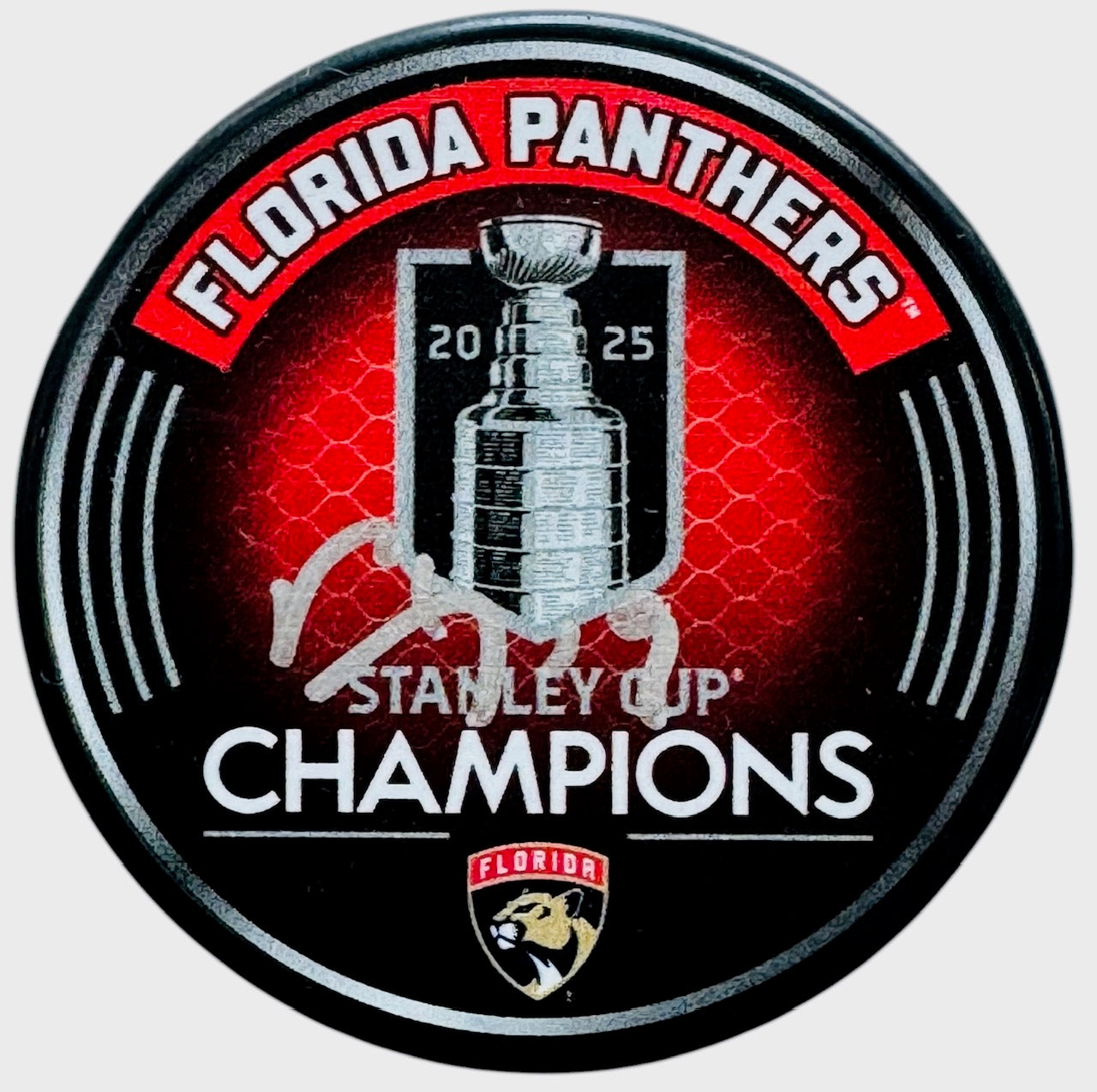 Matthew Tkachuk Signed 2025 Stanley Cup Champions Official Puck