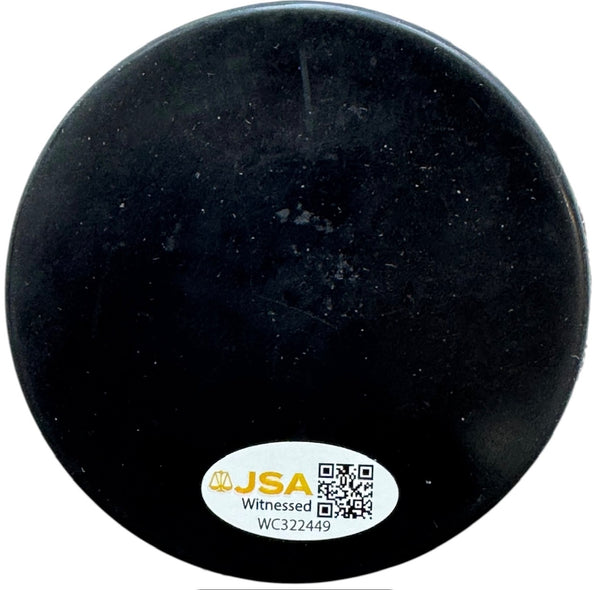 Matthew & Brady Tkachuk Signed Team USA Hockey Logo Puck (JSA Witness)