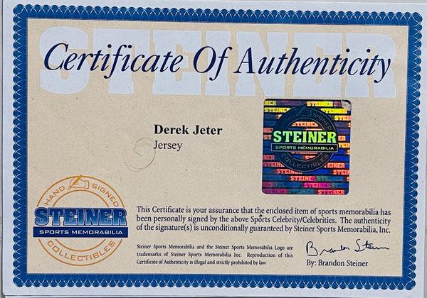 Derek Jeter Autographed 2001 American League All Star Framed