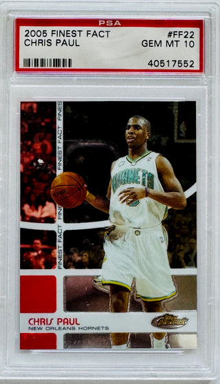 2005-06 Chris Paul Topps Finest Facts Rookie #FF22 #/1899 PSA Gem Mt 10