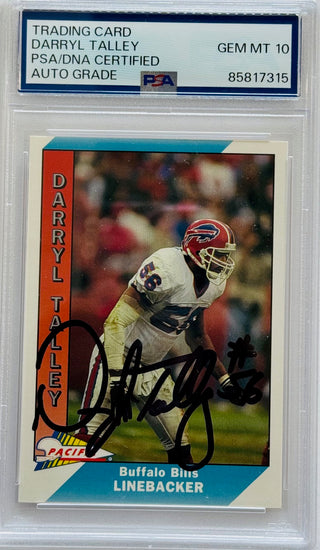 Darryl Talley Autographed 1991 Pacific Trading Card #31 (PSA)