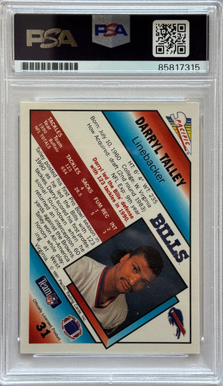 Darryl Talley Autographed 1991 Pacific Trading Card #31 (PSA)