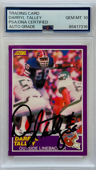 Darryl Talley Autographed 1989 Score Card #379S (PSA)